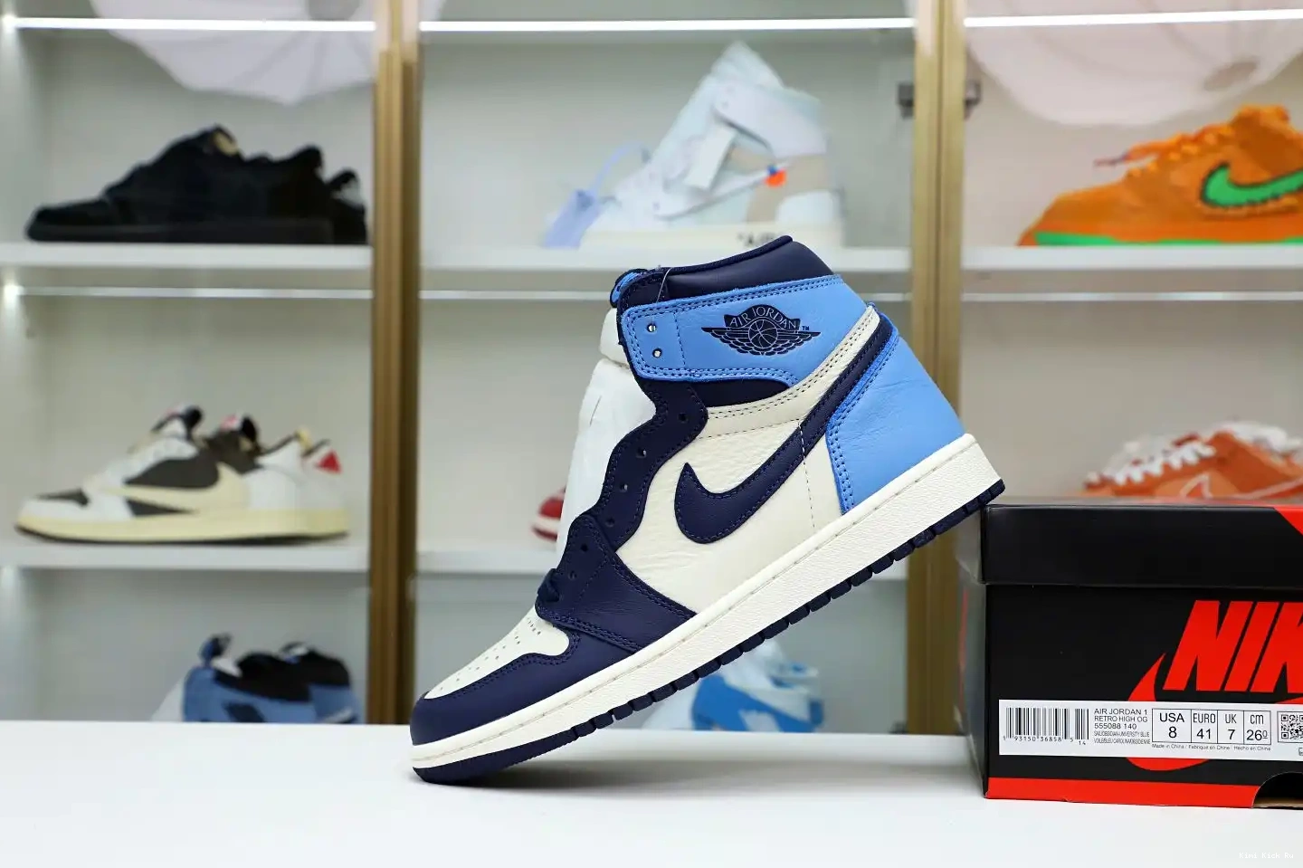 JORDAN OG 'OBSIDIAN' 1 AIR HIGH RETRO Kimikick 0724